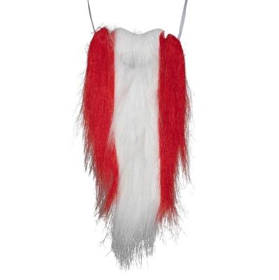 China WM2022 Polyester Danmark Fan Color Beard Defender Mustache Santa Artificial Beard Long Denmark for sale