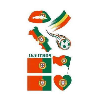 China EK 2020 National Flag Tattoo Sticker Portugal Temporary Portuguese Non-Toxic Football Body Temporary Tattoo for sale