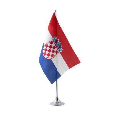 China WM Croatia 2022 Standing Table Flag Supporter Desk Flag Croatian for sale