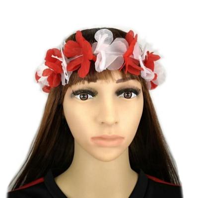 China Polyester EK Croatia 2020 fans main Hawaii leis braid supporter color Croatian flower chain for sale