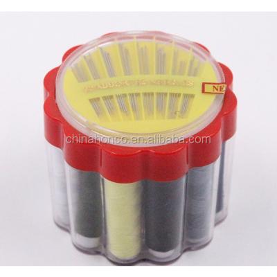 China Sewing kit in the round plastic box, travel sewing kit HY-221 for sale