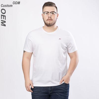 China Custom XXXXXXl Size T-shirt Simples White Cotton Machine Printing Anti-Shrink Boys Plus Size Men's Plain T-shirts for sale