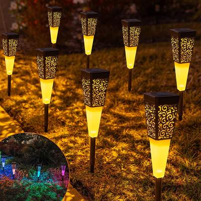 China Waterproof Solar Garden Lawn Light LED Ground Plug Light Outdoor Garden Landscape Lamp RGB for Yard Lawn Path Decoration for sale