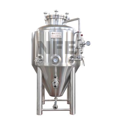 China Hotels Beer Brewing Fermentation 200l Conical Unitank Beer Fermenter Tank for sale