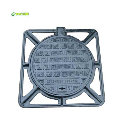 China Malleable iron EN124 DN400 standard 8 inch composite iron malleable manhole cover for sale