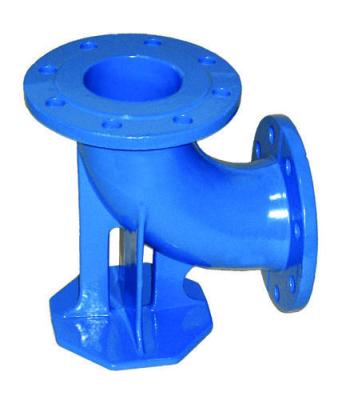 China Drainage / Sewage / Drinking Water DI Fittings PN16 Ductile Iron Flanged Duckfoot 90 Degree Bend Pipes for sale