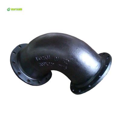 China Drainage / Sewage / Potable Water Melting ISO2531 Ductile Double Bends 90 Degree Elbow DI Flange for sale