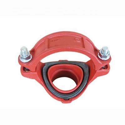 China Fire Fighting Iron Hose Fit VDS Grooved Tee Malleable Mechanical Coupling Side Outlet Equal for sale