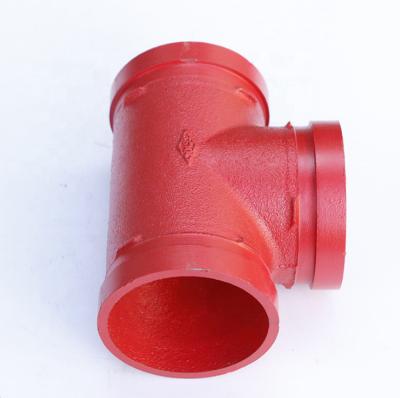 China Topsun Factory Cheap Price Ductile Iron Grooved Fit Threaded Pipe Tee Reducer Equal for sale