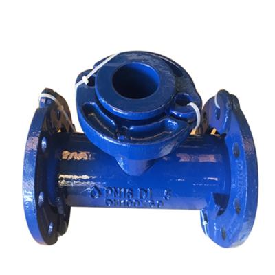 China Drainage / Sewage / Potable Water GGG50 Malleable Iron Pipe Fitting BS EN545 All Loosening Epoxy Coating Flange Tee Surfacing for sale