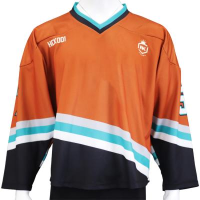 China Breathable Comfortable 100 Polyester OEM Customized Professional Ice Hockey Jersey Unisex Design Wear for sale