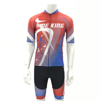 China Breathable Cheap Sportswear Clothing Bicycle Cycling Sports Set Custom Sublimation Print Mens Cycling Jersey Bike Clothing for sale