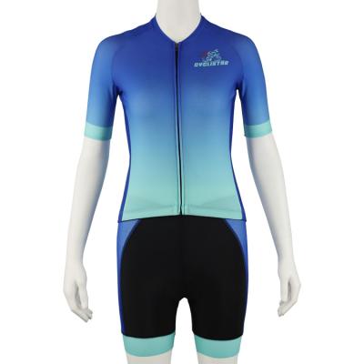 China Breathable Cycling Suits Anti-UV High-quality Sublimation Mtb Bib Short Set King Women's Tour Suit for sale