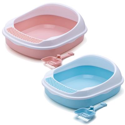 China Wholesale Custom Viable pp Cat Litter Box With Litter Colorful Durable Eco-friendly Scoop Cat Litter Tray Cat Toilet for sale