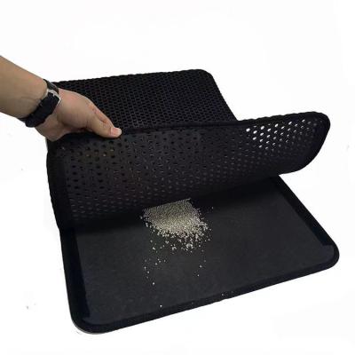 China New Hot Selling Foldable Waterproof Pet Eva Double Cat Litter Mat Eva Mat Protects The Floor Cleaning Mat for sale