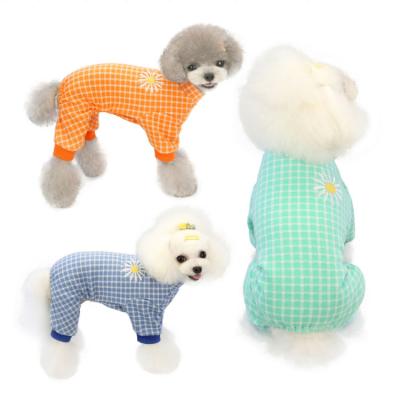 China Sustainable Summer Candy Color Pet Clothes Dog Check T-shirt Cat-cat Fashion Clothes for sale