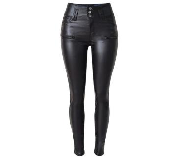 China Personality QUICK DRY custom fashion factory pu leather pants clothes high quality skinny pants for sale