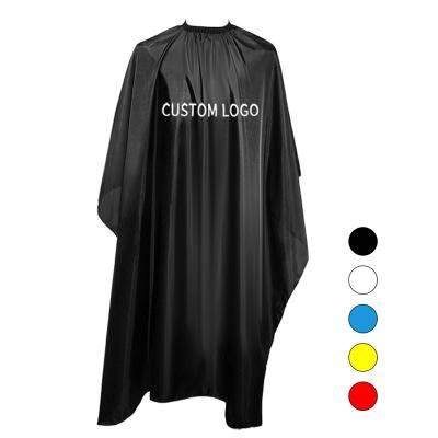 China Waterproof Design Barber Cape Custom Printed Cut Out Barber Cape With Custom Logo Polyester for sale