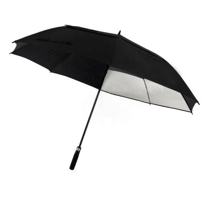 China Minimalist Automatic Windproof Travel Golf Umbrella With See Through Transparent Panels for sale