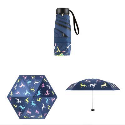 China Full Custom Print Cheap Minimalist Super Mini 5 Fold Umbrella for Great Online Shopping for sale