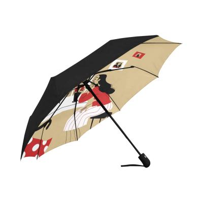 China Market Compact Full Auto 3 Fold Minimalist Outdoor Windproof Umbrella for sale