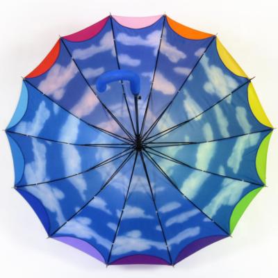 China Double Layer Rainbow Color Windproof Umbrella Double Layer Rainbow Color Windproof Umbrella for sale