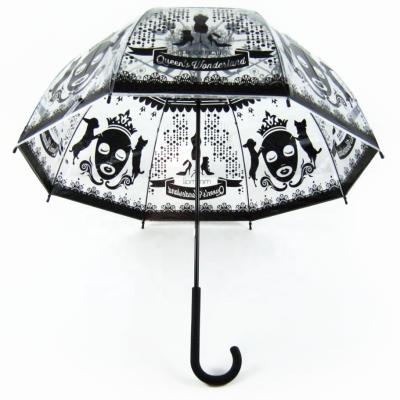 China Minimalist Manual POE Open Transparent Umbrella for sale