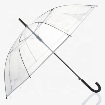 China Advertising Custom Sublimation Printing Clear Plastic Umbrella With Printing for sale