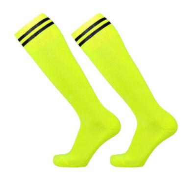 China Kids Logo Crew Soccer Football Socks Custom Cotton Men Sports Breathable Wholesale QUICK DRY Stripe Knee Highs for sale