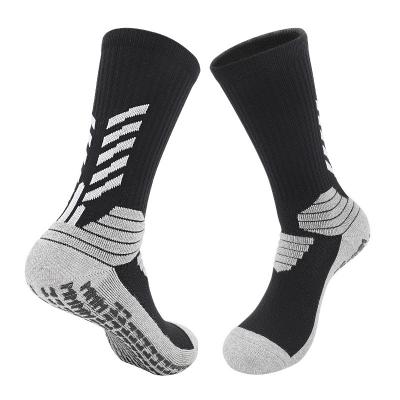 China Wholesale Breathable Anti Slip Sock Soccer Football Sports Grip Socks Non Slip With Logo Customize Football Socks for sale