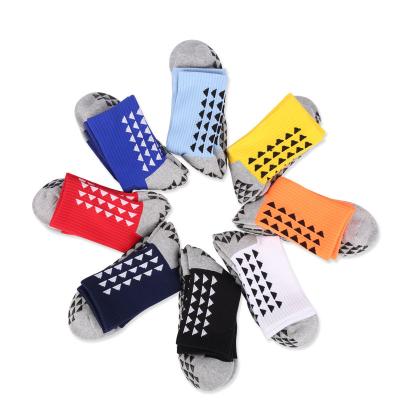 China Breathable 2021 Non-slip Soccer Basketball Sport No MOQ Knocks Thick Towel Lower Middle Tube Custom Design Grip Socks Football for sale