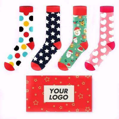 China Unisex Happy Design Breathable Professional Cotton Custom Colorful Jacquard Socks Funny Socks Man Socks for sale