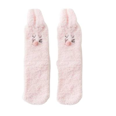 China Wholesales Antibacterial Winter Socks Warm Comfortable Women Fuzzy Polyester Terry Socks Sleeping Thermal Fluffy Socks for sale