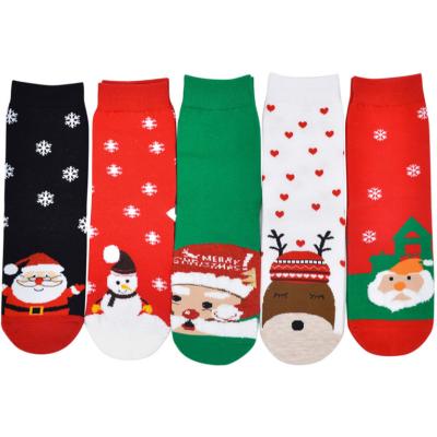 China Wholesale Christmas Sporty Home Socks Winter Student Kids Crew Socks Red Kids Socks for sale