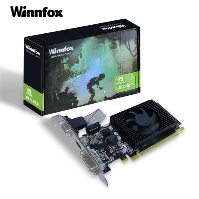 China Winnfox gt610 gt710 LP ddr3 1gb 2gb ddr3 fan graphics card desktop cheap single video card for sale