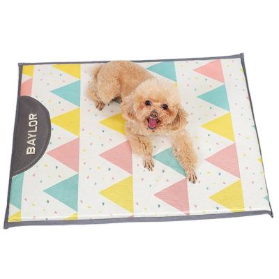 China Small Animals Pet Supplies New Arrivals Summer Ice Silk Washable Pet Cooling Training Cold Pad for sale