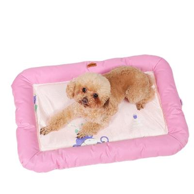 China Factory Directly Durable Rectangle Pet Silk Cooling Mat Nest Washable Ultra Soft Ice for sale