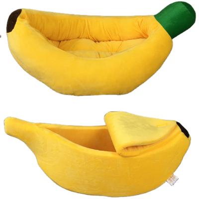 China Best Four Seasons Banana Pet House Pet House Kennel Bed Poodle Teddy Universal Golden Blanket Pet Bed for sale