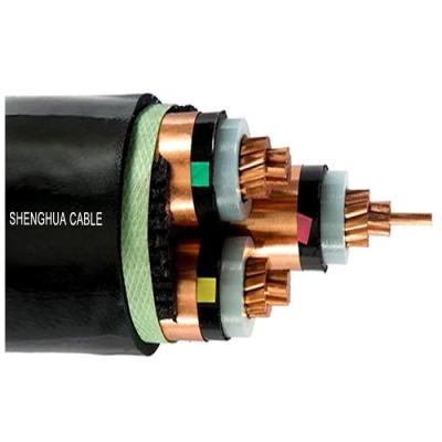 China Medium voltage construction 3 core XLPE insulated unarmored power cable for sale