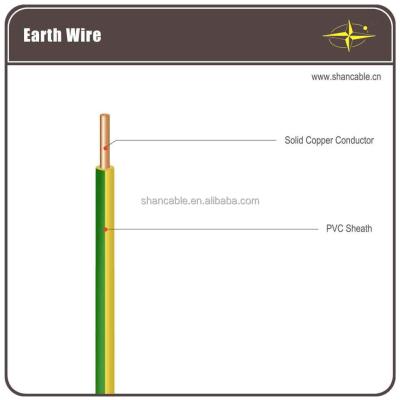 China Construction earth/yellow green ground wire 1.5mm 2.5mm 4mm 6mm2 10mm for sale