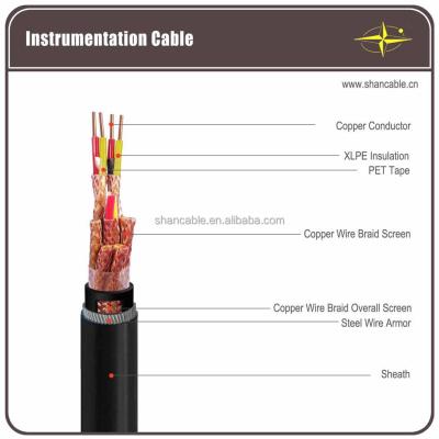 China Double Twisted Pair Instrumentation Cable Copper Shielded Armored Computer Cable for sale