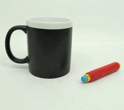 China Viable Mug with Chalkboard Glazing and Dust Free Chalk for sale