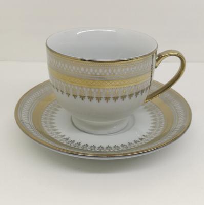 China Viable Gold Cups And Saucers / Wholesale High Quality Gold Plated Arabic Coffee Cup And Saucer Tea Cup Set for sale