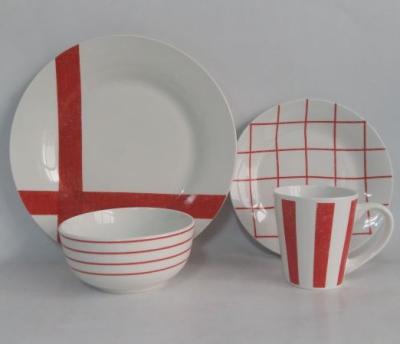 China Viable Design 16pcs Porcelain Linen Dinner Set for sale