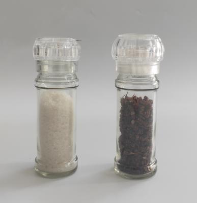 China Viable Glass Bottle Spice Grinder, Spice Bottles With Lid Spice Grinder for sale