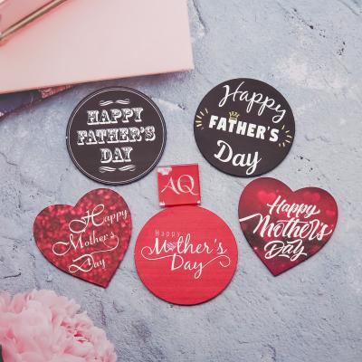 China New Printing UV Acrylic Mothers Day Fathers Day Cupcake Topper Cake Topper For Cake Decorating Party Supplies Supplier for sale