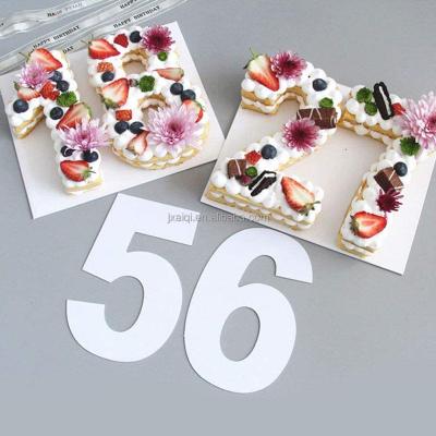 China Viable Number 0-9 6 Inch Acrylic Cake Molds DIY Baking Cake For Wedding Birthday Party Cake Molds for sale