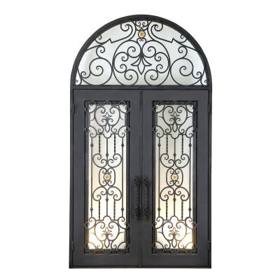 China Security Factory Direct Sales China Factory Price High Entranc Wrought Iron Door for sale