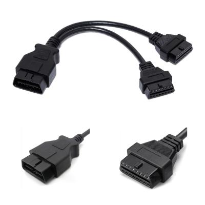 China Most vehicle custom mount 16 pin obd2 connector obdii cable obd auto male female splitter for sale