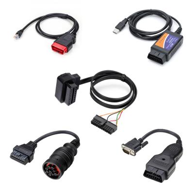 China All Best Automotive Selling Universal OBDII OBD2 Male Obd Connector Cable 16pin To Female Flat Cable OBDII OBD2 Obd Gps Tracking Ribbon Cable for sale